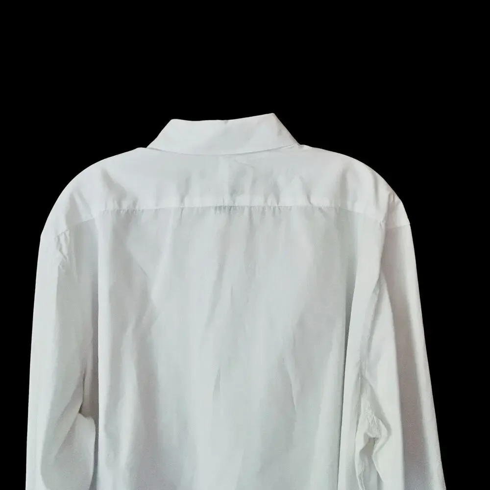 Banana Republic Men’s Slim Fit Tall White 100% Cotton Button Down Shirt Size XL